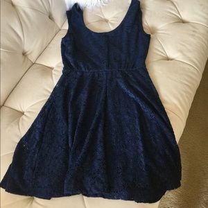 Candie's Dresses - Candie's Navy Lace Top Dress Candie's Dresses - Candie's Navy Lace Top Dress